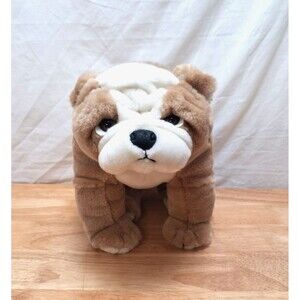TY Classic Winston Bulldog Vintage 1990 Plush Toy Stuffed Animal Puppy Dog 15"